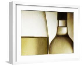 Glass of White Wine and Bottle-Steve Lupton-Framed Photographic Print