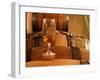 Glass of White Wine on Bung Hole Stopper, Wine Cellar of Jo Pithon, Loire Valley, France-Per Karlsson-Framed Photographic Print