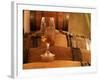 Glass of White Wine on Bung Hole Stopper, Wine Cellar of Jo Pithon, Loire Valley, France-Per Karlsson-Framed Photographic Print