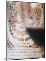 Glass of Wine, Chateau Baron Pichon Longueville, Pauillac, Medoc, Bordeaux, France-Per Karlsson-Mounted Photographic Print