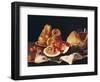 Glass of Wine, Watermelon and Bread-Luis Egidio Melendez-Framed Giclee Print