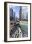 Glass Towers Along the Chicago River, Chicago, Illinois, United States of America, North America-Amanda Hall-Framed Photographic Print