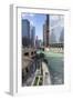 Glass Towers Along the Chicago River, Chicago, Illinois, United States of America, North America-Amanda Hall-Framed Photographic Print