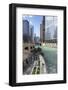 Glass Towers Along the Chicago River, Chicago, Illinois, United States of America, North America-Amanda Hall-Framed Photographic Print