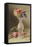 Glass Vase and Flowers (W/C)-William Henry Hunt-Framed Stretched Canvas