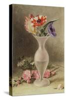 Glass Vase and Flowers (W/C)-William Henry Hunt-Stretched Canvas