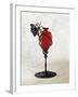 Glass Vase Ruby Supported by Spiraled Motif, 1920-1929-null-Framed Giclee Print