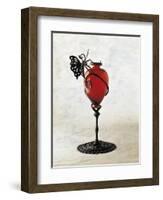 Glass Vase Ruby Supported by Spiraled Motif, 1920-1929-null-Framed Giclee Print