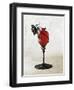 Glass Vase Ruby Supported by Spiraled Motif, 1920-1929-null-Framed Giclee Print