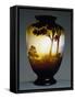 Glass Vase with Landscape in Cameo Glass-Emile-antoine Bourdelle-Framed Stretched Canvas