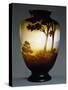 Glass Vase with Landscape in Cameo Glass-Emile-antoine Bourdelle-Stretched Canvas