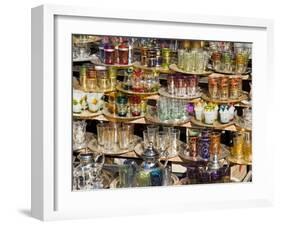 Glasses for Sale in the Souk, Medina, Marrakech (Marrakesh), Morocco, North Africa, Africa-Nico Tondini-Framed Photographic Print