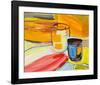 Glasses on the Bar-Joan Davis-Framed Art Print