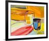 Glasses on the Bar-Joan Davis-Framed Art Print