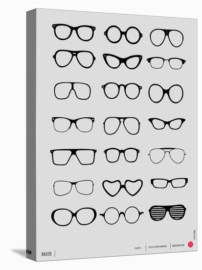 Glasses Poster I-NaxArt-Stretched Canvas