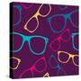 Glasses Seamless Pattern Retro Sunglasses. Vector Background-mazura1989-Stretched Canvas