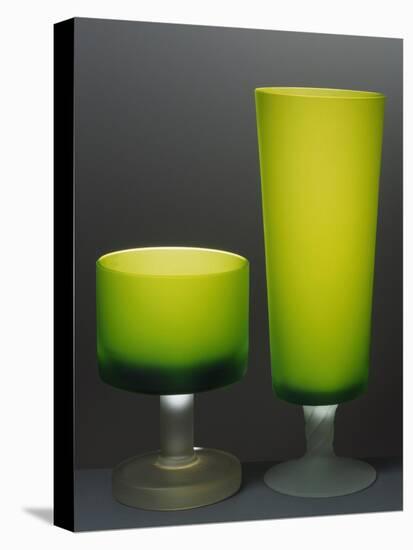 Glasses with Iced Stem, Ca 1935, Italy-null-Stretched Canvas