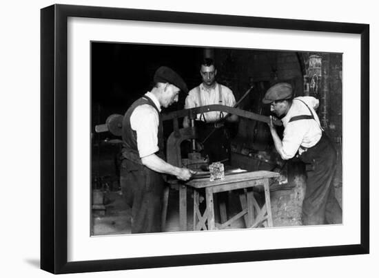 Glassmaking - Cutting-null-Framed Photographic Print