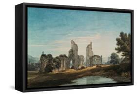 Glastonbury Abbey, 1795 (Pencil & W/C on Paper)-Thomas Hearne-Framed Stretched Canvas