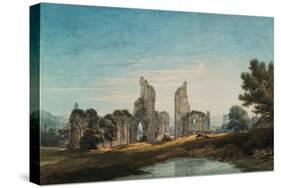 Glastonbury Abbey, 1795 (Pencil & W/C on Paper)-Thomas Hearne-Stretched Canvas