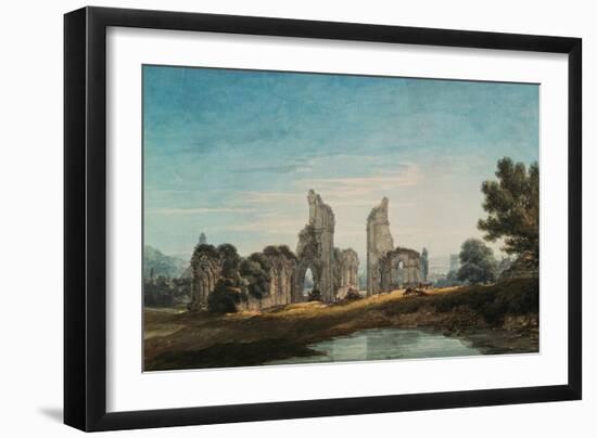 Glastonbury Abbey, 1795 (Pencil & W/C on Paper)-Thomas Hearne-Framed Giclee Print