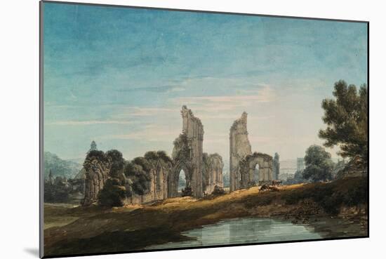 Glastonbury Abbey, 1795 (Pencil & W/C on Paper)-Thomas Hearne-Mounted Giclee Print