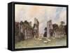 Glastonbury Abbey 1908-Warwick Goble-Framed Stretched Canvas