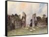 Glastonbury Abbey 1908-Warwick Goble-Framed Stretched Canvas