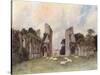 Glastonbury Abbey 1908-Warwick Goble-Stretched Canvas