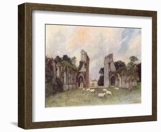 Glastonbury Abbey 1908-Warwick Goble-Framed Art Print