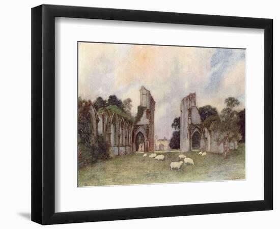 Glastonbury Abbey 1908-Warwick Goble-Framed Art Print