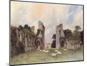Glastonbury Abbey 1908-Warwick Goble-Mounted Art Print