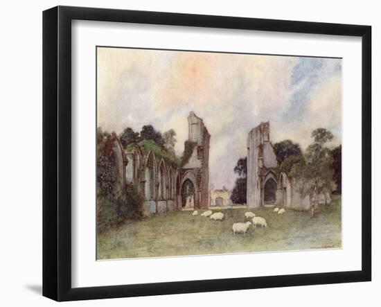 Glastonbury Abbey 1908-Warwick Goble-Framed Art Print