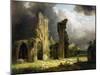 Glastonbury Abbey with the Tor Beyond-George Arnald-Mounted Giclee Print