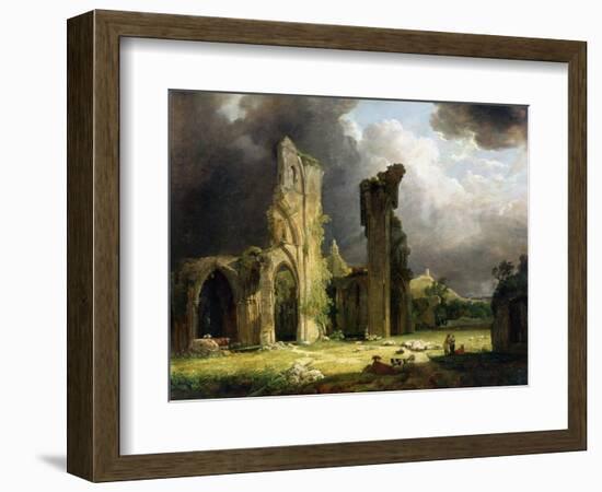 Glastonbury Abbey with the Tor Beyond-George Arnald-Framed Giclee Print