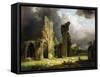 Glastonbury Abbey with the Tor Beyond-George Arnald-Framed Stretched Canvas