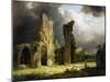Glastonbury Abbey with the Tor Beyond-Carl Frederic Aagaard-Mounted Giclee Print