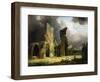 Glastonbury Abbey with the Tor Beyond-Carl Frederic Aagaard-Framed Giclee Print