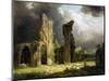 Glastonbury Abbey with the Tor Beyond-Carl Frederic Aagaard-Mounted Giclee Print