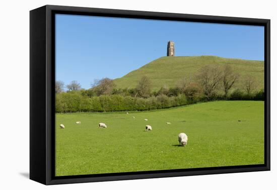 Glastonbury Tor Hill Somerset England-acceleratorhams-Framed Stretched Canvas