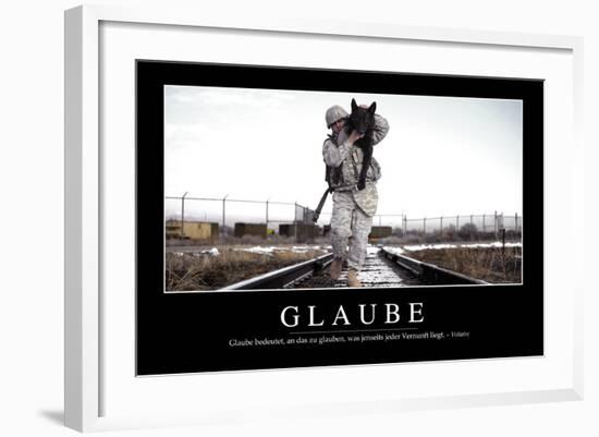 Glaube: Motivationsposter Mit Inspirierendem Zitat-null-Framed Photographic Print