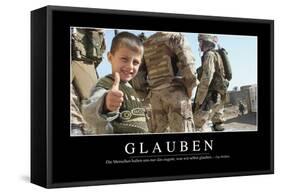 Glauben: Motivationsposter Mit Inspirierendem Zitat-null-Framed Stretched Canvas