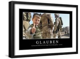 Glauben: Motivationsposter Mit Inspirierendem Zitat-null-Framed Premium Photographic Print