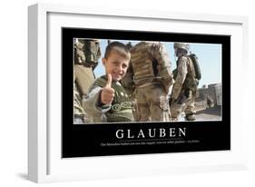 Glauben: Motivationsposter Mit Inspirierendem Zitat-null-Framed Photographic Print