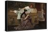 Glaucus and Nydia, 1867 (Oil on Wood Panel)-Lawrence Alma-Tadema-Stretched Canvas