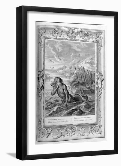 Glaucus Turned into a Sea God, 1733-Bernard Picart-Framed Giclee Print