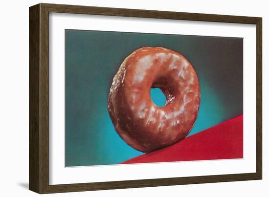 Glazed Donut, Retro-null-Framed Art Print