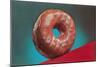 Glazed Donut, Retro-null-Mounted Art Print