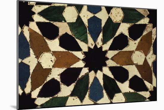 Glazed Tile, Alhambra, Granada, Andalucia, Spain-null-Mounted Giclee Print