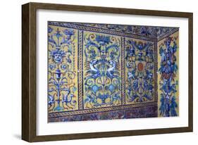 Glazed Tile, Seville, Andalusia, Spain-null-Framed Giclee Print